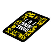 自殺隊 |黄色と黒のアイコンブロック マグネット (左側)