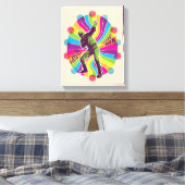 自殺隊 | Polka-Dot サイケデリック Man キャンバスプリント (インサイチュ (寝室))