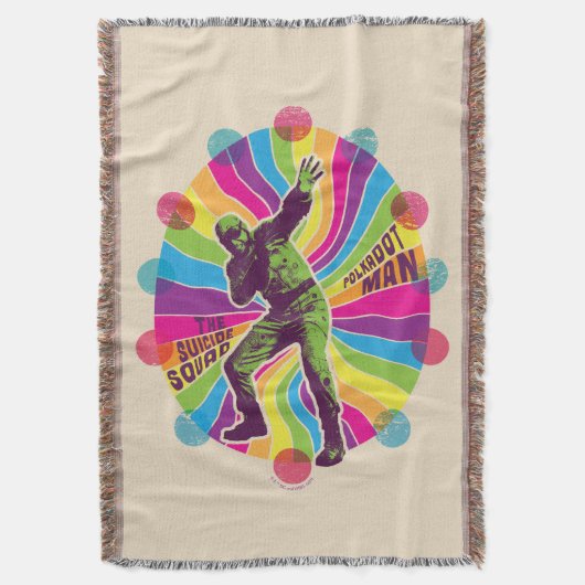 自殺隊 | Polka-Dot サイケデリック Man スローブランケット (正面縦)