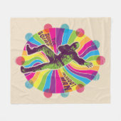 自殺隊 | Polka-Dot サイケデリック Man フリースブランケット (正面(横))
