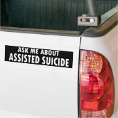 「自殺頼アシストについて」バンパーステッカー バンパーステッカー (トラック上)