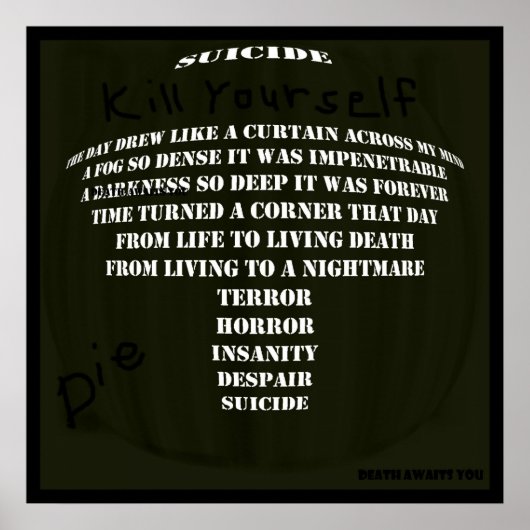 自殺 ポスター (正面)