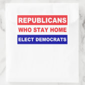 自民党を維持す選る共和党 長方形シール (バッグ)