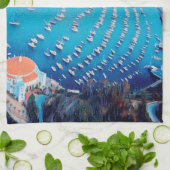 自民党サンタカタリナ島 – カリフォルニア州 – ハーバー キッチンタオル (折り畳み)