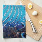 自民党サンタカタリナ島 – カリフォルニア州 – ハーバー キッチンタオル (四つ折り)