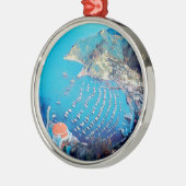 自民党サンタカタリナ島 – カリフォルニア州 – ハーバー メタルオーナメント (左)