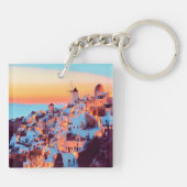 自民党サントリーニ – パノラマ – by nigth キーホルダー (裏面)