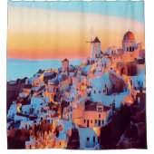 自民党サントリーニ – パノラマ – by nigth シャワーカーテン (正面)