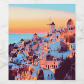 自民党サントリーニ – パノラマ – by nigth ワインラベル (シングルラベル)