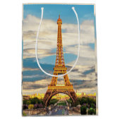 自民党ツアーエッフェル – パリ – ビュー –  ミディアムペーパーバッグ (正面)