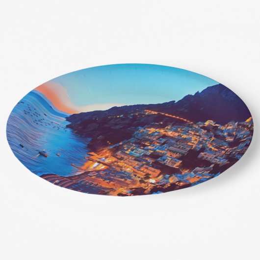 自民党ポジタノアマルフィコーストサンセット撮影ホテル ペーパープレート (アングル)