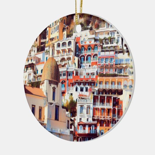 自民党ポジタノタウン-教会サンタマリアアスンタ- セラミックオーナメント (左)