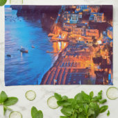 自民党ポジターノアマルフィコースト – サンセット撮影ホテル キッチンタオル (折り畳み)