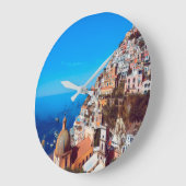 自民党ポジターノ – アマルフィ海岸 – パノラマ ラージ壁時計 (傾斜)