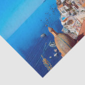 自民党ポジターノ – アマルフィ海岸 – パノラマ 薄葉紙 (詳細)