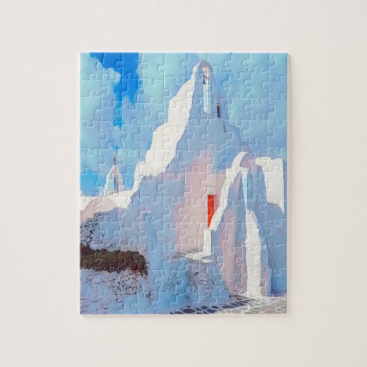 自民党ミコノス – 特徴的な教会 –  ジグソーパズル (縦)