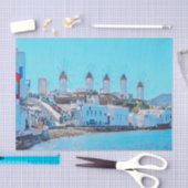 自民党ミコノス – 風車の海からの見解 – 薄葉紙 (クラフト)