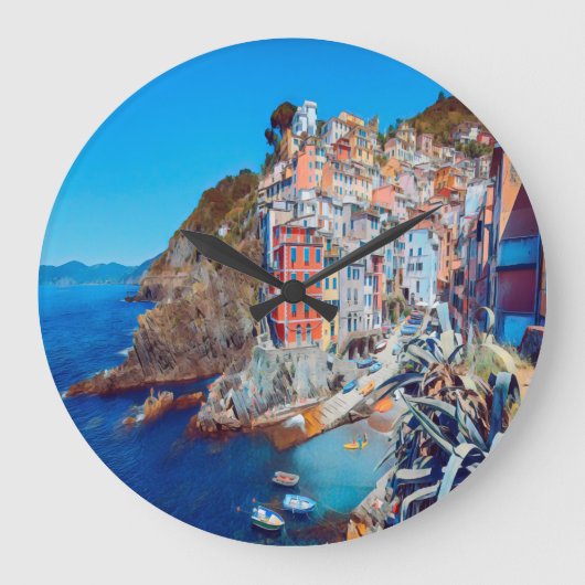 自民党リオマッジョーレ – Cinque Terre - ラージ壁時計 (正面)