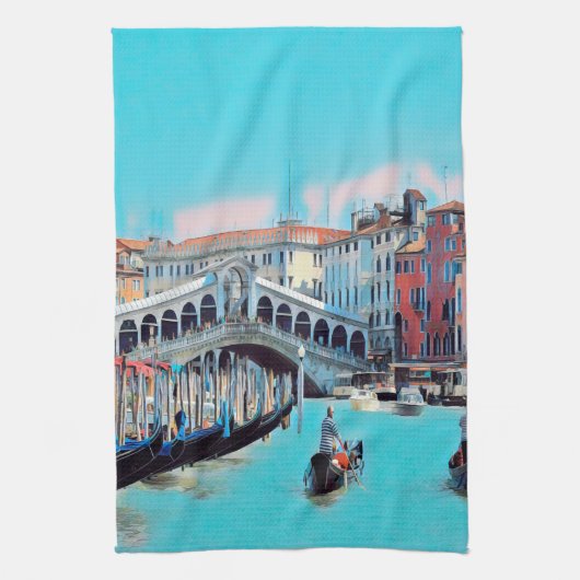 自民党ヴェネツィア – ゴンドラ – リアルト –  キッチンタオル (縦)