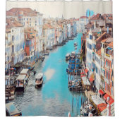 自民党ヴェネツィア – リアルトからグランドカナルの景色 シャワーカーテン (正面)