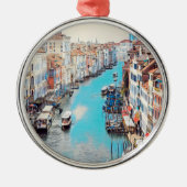 自民党ヴェネツィア – リアルトからグランドカナルの景色 メタルオーナメント (正面)