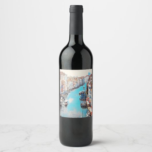 自民党ヴェネツィア – リアルトからグランドカナルの景色 ワインラベル (正面)
