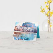 自民党 – シチリア – ビーチ – パノラマ カード (黄色い花)