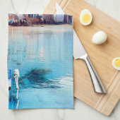 自民党 – シチリア – ビーチ – パノラマ キッチンタオル (四つ折り)