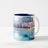 自民党 – シチリア – ビーチ – パノラマ ツートーンマグカップ (正面右)