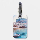 自民党 – シチリア – ビーチ – パノラマ ラゲッジタグ (裏面縦)