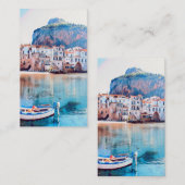 自民党 – シチリア – ビーチ – パノラマ 名刺 (正面/裏面)