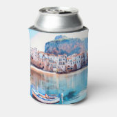 自民党 – シチリア – ビーチ – パノラマ 缶クーラー (缶裏面)