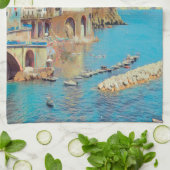 自民党ATRANI.- Amalfi Coast - キッチンタオル (折り畳み)