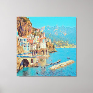 自民党ATRANI.- Amalfi Coast - キャンバスプリント