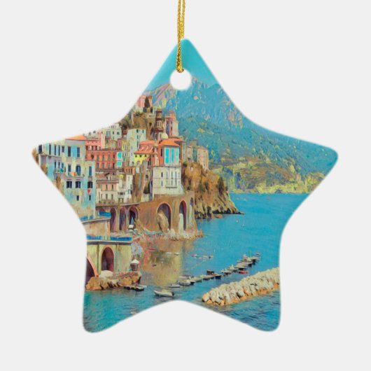 自民党ATRANI.- Amalfi Coast - セラミックオーナメント (正面)