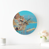 自民党ATRANI.- Amalfi Coast - ラージ壁時計 (ホーム)