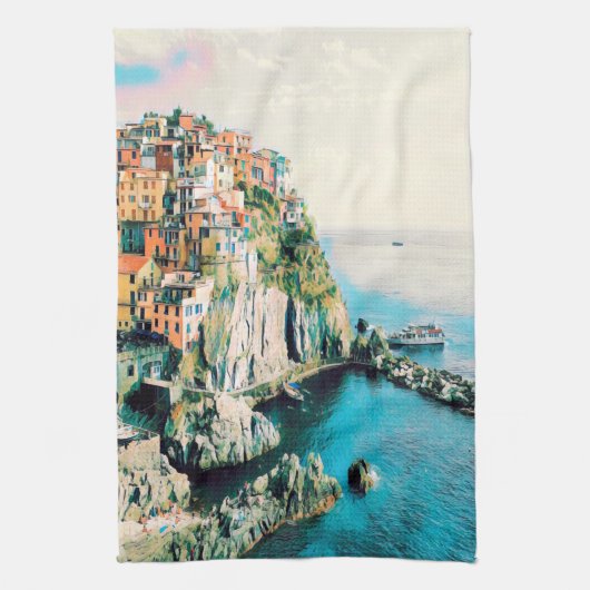 自民党Cinque Terre – マナローラ キッチンタオル (縦)