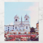 自民党PIAZZA DI SPAGNA – ローマ – 花と –  ワインラベル (シングルラベル)