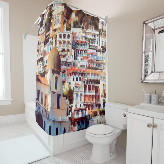 自民党POSIANO – 町 – 教会サンタマリアアスンタ –  シャワーカーテン (インサイチュ)