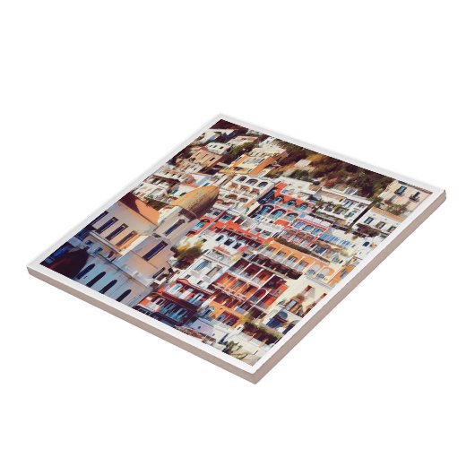 自民党POSIANO – 町 – 教会サンタマリアアスンタ –  タイル (側面)