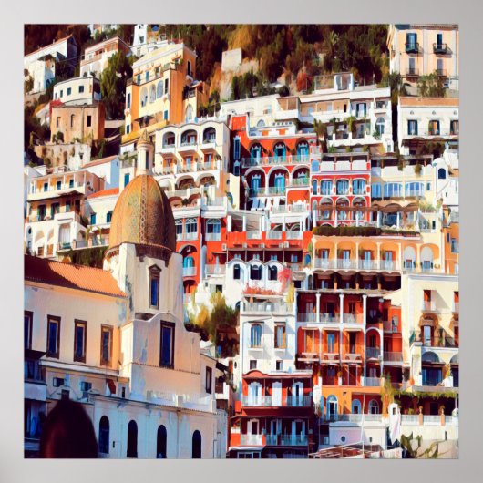 自民党POSIANO – 町 – 教会サンタマリアアスンタ –  ポスター (正面)