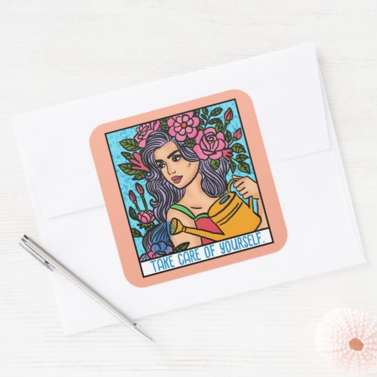 自気に分の愛をやる気を起こさせる得 スクエアシール (封筒)