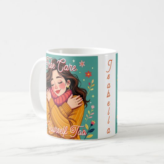 自気に分も奪う | 自己愛 コーヒーマグカップ (正面左)