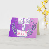 自気に由に カード (黄色い花)