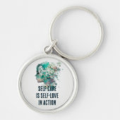 自気に自愛を行動に移す キーホルダー (正面)