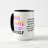 自活気に的な感動的引用文 マグカップ (正面左)