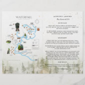 自然あふれる森の滝でのウェディングプログラム　ゲーム付き (裏面)