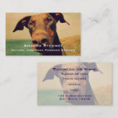 自然おもしろいなドバーマン犬のクローズアップ 名刺 (正面/裏面)