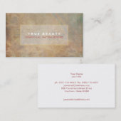 自然およびオーガニック美しいサロンおよびスパ石 名刺 (正面/裏面)