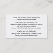 自然および野性生物の名刺 名刺 (裏面)